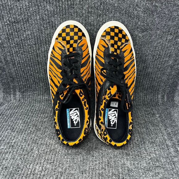 VANS Billy’s Bold NI SP Mixed Media Animal Print Orange Black Sneakers Mens 11.5 - Picture 7 of 8